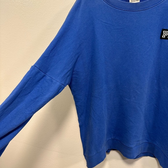 Victoria’s Secret pink sweatshirt! Blue pink logo, sweater women’s size medium! - Picture 5 of 5